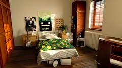 Bedroom scene from 3dRender.com Lighting Challenge #21
